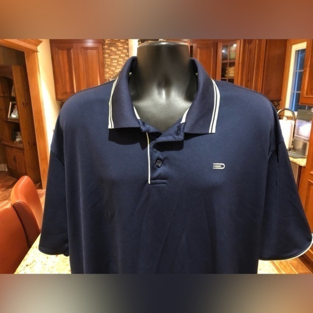 Dockers Golf men’s golf polo. EUC. Sharp blue w/green highlight & logo.… - Picture 2 of 7